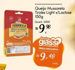 Giassi Supermercados Queijo mussarela light s/lactose oferta
