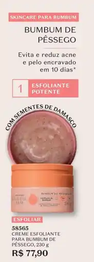 O Boticário Creme esfoliante para bumbum de pêssego oferta
