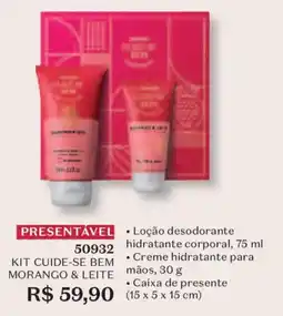 O Boticário Kit cuide-se bem morango & leite oferta