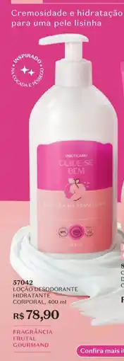 O Boticário Loção desodorante hidratante corporal oferta