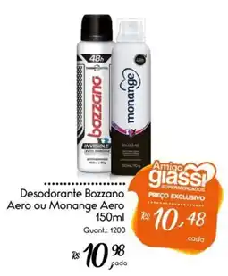 Giassi Supermercados Desodorante Bozzzano Aero ou Monange Aero oferta