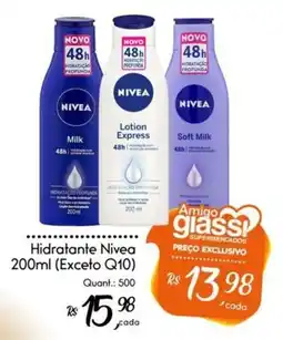 Giassi Supermercados Hidratante nivea 200ml oferta