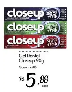 Giassi Supermercados Gel Dental Closeup oferta