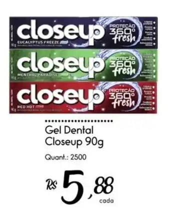 Giassi Supermercados Gel Dental Closeup oferta