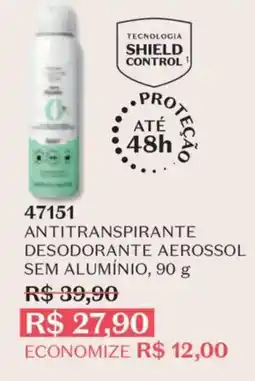 O Boticário Antitranspirante desodorante aerossol sem alumínio oferta