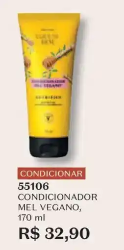 O Boticário condicionador mel vegano oferta