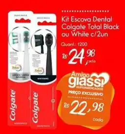 Giassi Supermercados Kit Escova Dental Colgate Total Black ou White oferta