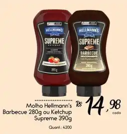 Giassi Supermercados Molho hellmann's barbecue ou ketchup supreme oferta