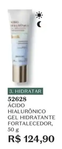 O Boticário ácido hialurônico gel hidratante fortalecedor oferta