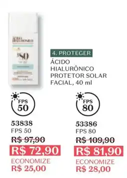O Boticário ácido hialurônico protetor solar facial FPS 50 oferta