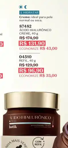 O Boticário Ácido hialurônico creme oferta
