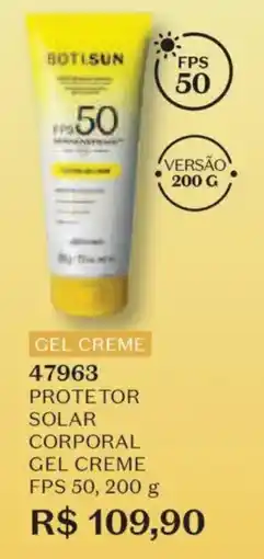 O Boticário Protetor solar corporal gel creme oferta