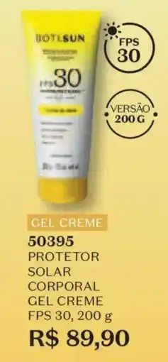 O Boticário protetor solar corporal gel creme oferta