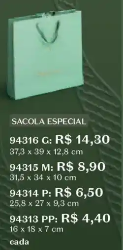 O Boticário Sacola especial 37.3x39x12.8cm oferta