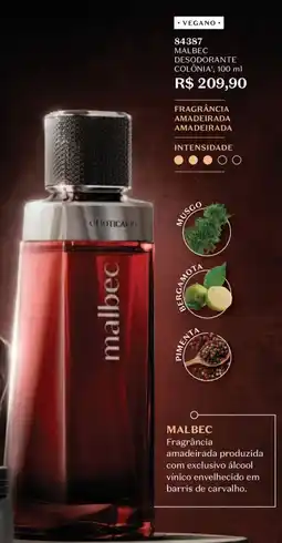 O Boticário Malbec desodorante colônia oferta