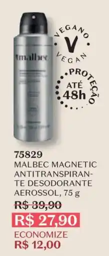 O Boticário Malbec magnetic antitranspirante desodorante aerossol oferta