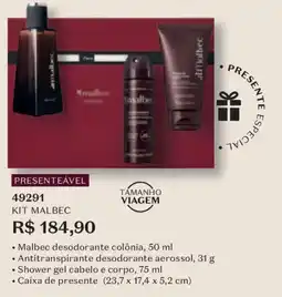 O Boticário kit malbec oferta