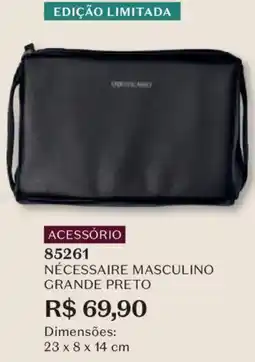 O Boticário necessaire masculino grande preto oferta