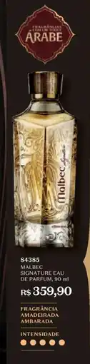 O Boticário Malbec signature eau de parfum, oferta