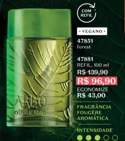 O Boticário Arbo oecuticario forest oferta