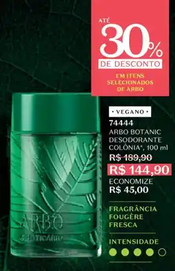 O Boticário Arbo botanic desodorante colônia oferta
