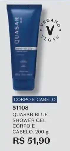 O Boticário quasar blue shower gel corpo e cabelo oferta