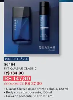 O Boticário kit quasar classic oferta