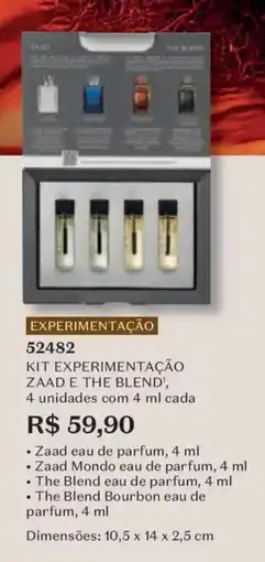 O Boticário Kit experimentação zaad e the blend' oferta