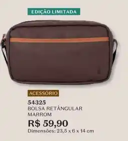 O Boticário Bolsa retangular marrom oferta