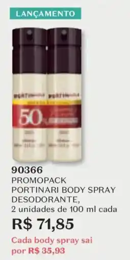 O Boticário Promopack portinari body spray desodorante oferta