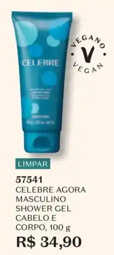 O Boticário celebre agora masculino shower gel cabelo e corpo oferta