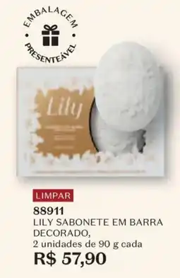 O Boticário lily sabonete em barra decorado oferta
