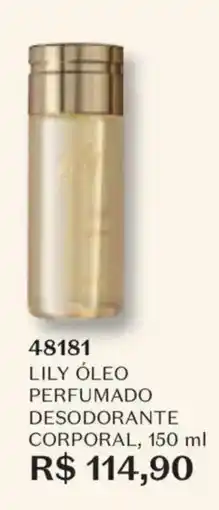 O Boticário lily óleo perfumado desodorante corporal oferta