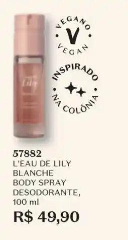 O Boticário L'eau de lily blanche body spray desodorante oferta