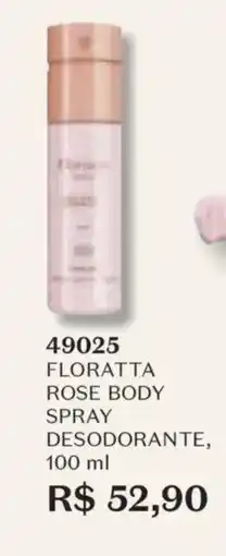 O Boticário Floratta rose body spray oferta