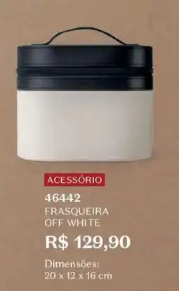O Boticário Frasqueira off white oferta