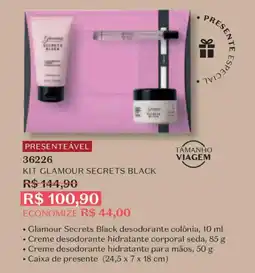 O Boticário kit glamour secrets black oferta