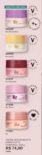 O Boticário Creme desodorante hidratante corporal, oferta
