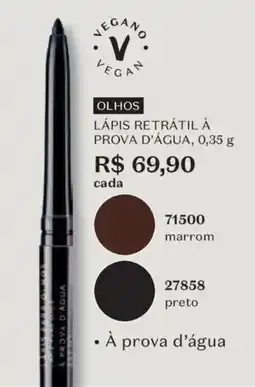 O Boticário lápis retrátil à prova d'água oferta