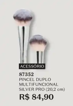 O Boticário pincel duplo multifuncional silver pro oferta