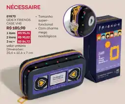 O Boticário necessaire qdb x friends case vhs oferta