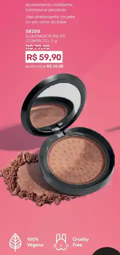 O Boticário Iluminador em pó compacto oferta