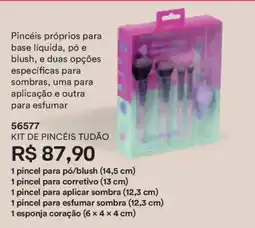 O Boticário Kit de pincéis tudão oferta