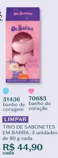 O Boticário trio de sabonetes em barra oferta