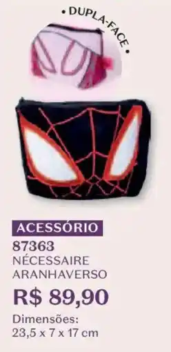 O Boticário necessaire aranha-verso oferta