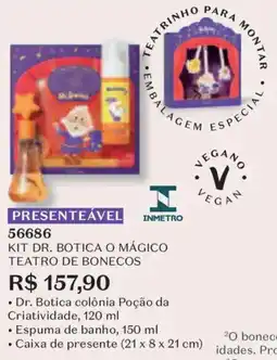 O Boticário Kit dr. botica o mágico teatro de bonecos oferta
