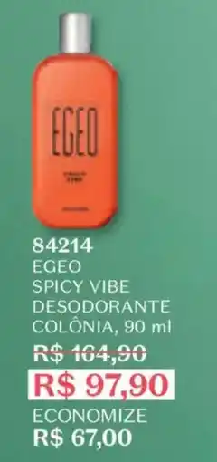O Boticário Egeo spicy vibe desodorante colônia oferta