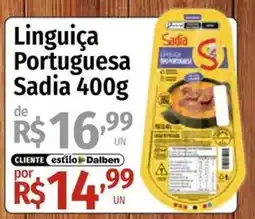 Supermercado Dalben Linguiça Portuguesa Sadia oferta