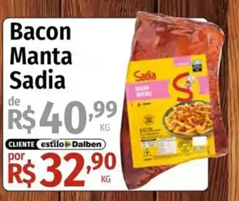 Supermercado Dalben Bacon Manta Sadia oferta