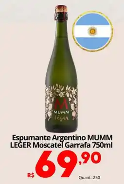 Althoff Supermercados Espumante Argentino MUMM Leger Moscatel oferta